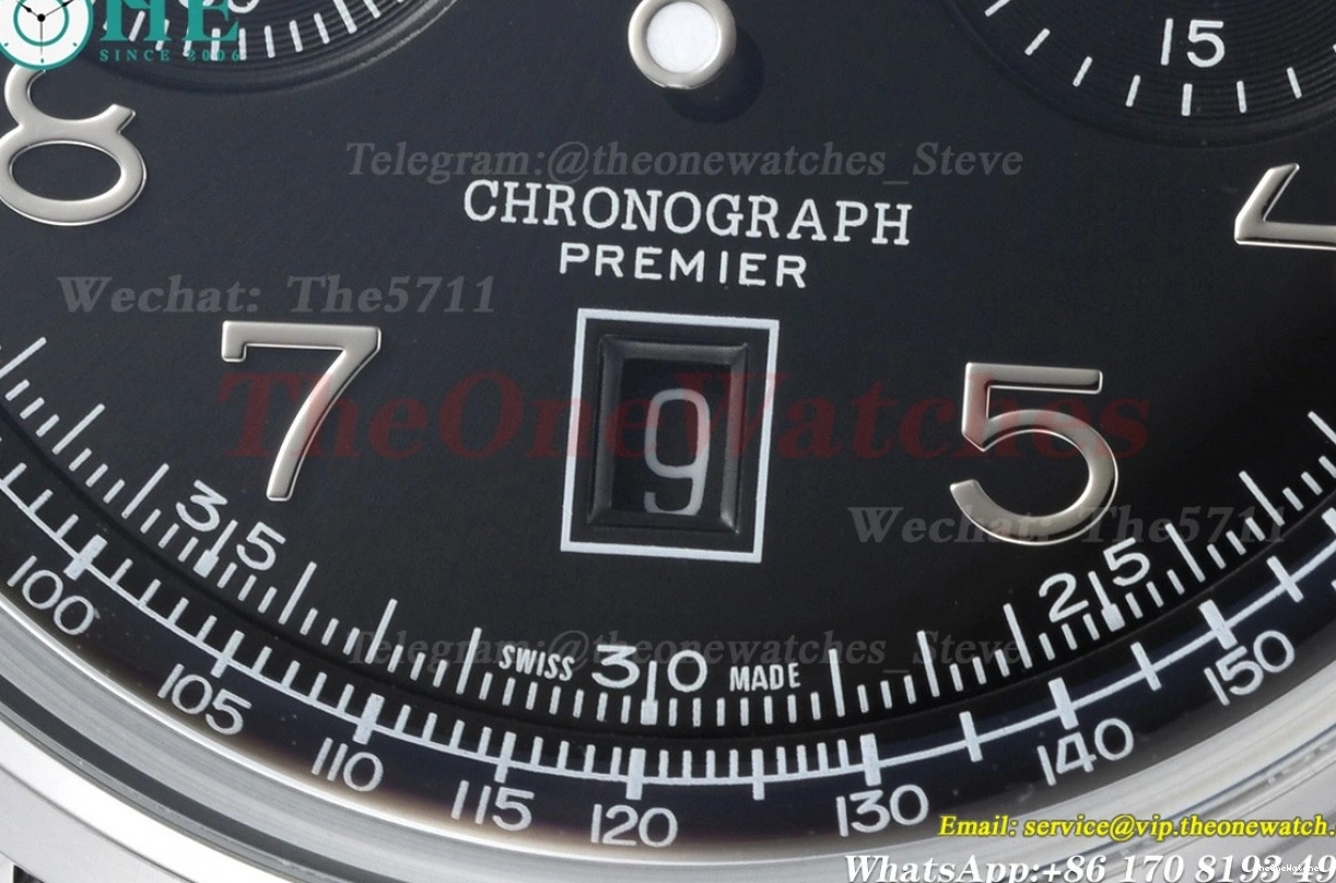 Dial 42mm SS Premier V2 LE Mod A7750 Chronograph Black B01 BLSF 0313